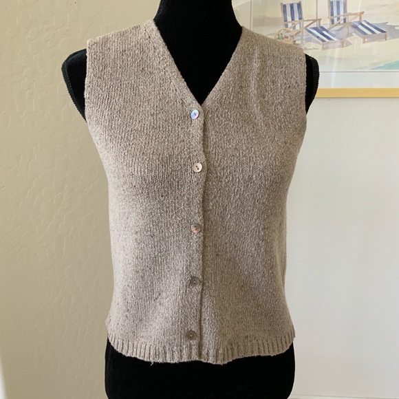 Vintage Button Up A Line Ann Klein Vest SZ M - Picture 2 of 8